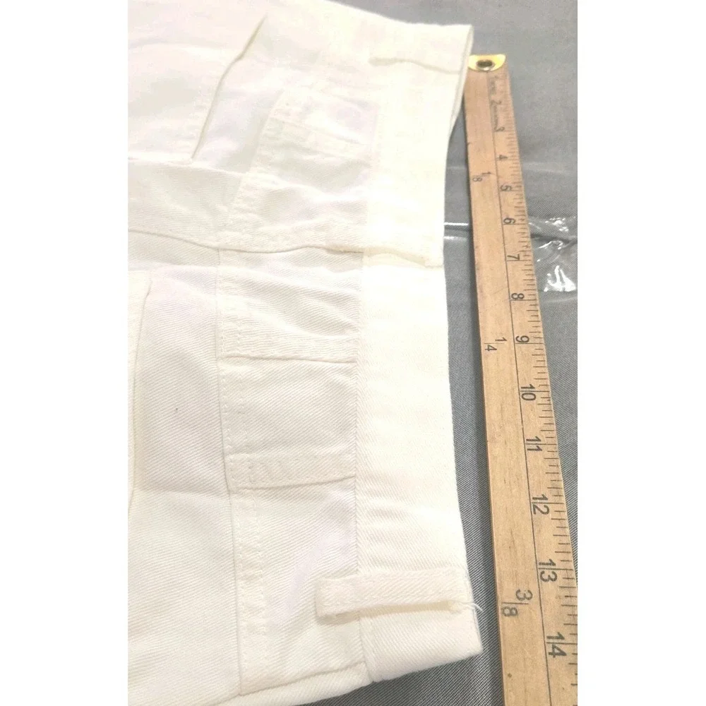 Chadwicks Maxi Skirt Womens 10T White Denim 100% Cotton Long Western Tall Vtg